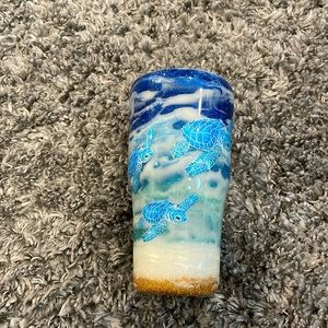Sea Turtle/Beach Themed Tumbler - 30 oz